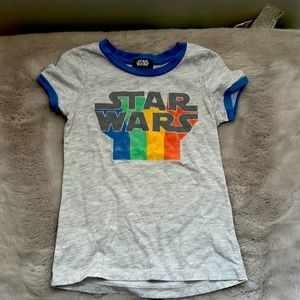 This is a Star Wars short sleeve shirt! Great for party’s!